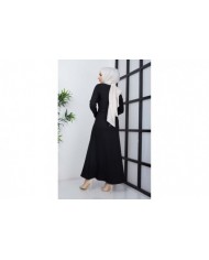 Buğlem Ponpon Kışlık Elbise - Siyah