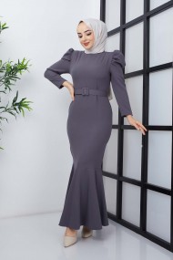 Balık Elbise - Koyu Gri