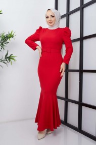Balık Elbise - Kırmızı
