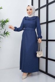 Kayra Kışlık Elbise - İndigo