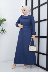 Kayra Kışlık Elbise - İndigo