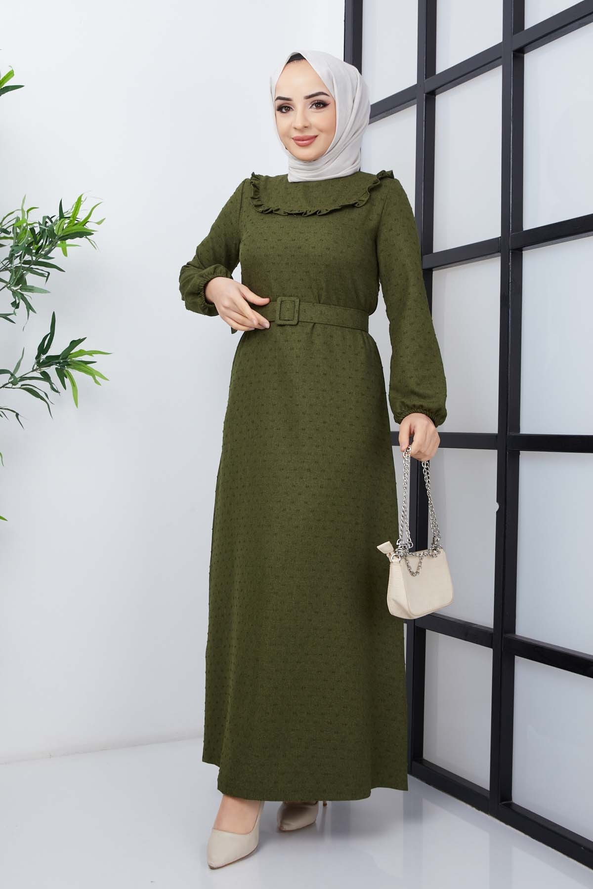 Kayra Kışlık Elbise - Haki