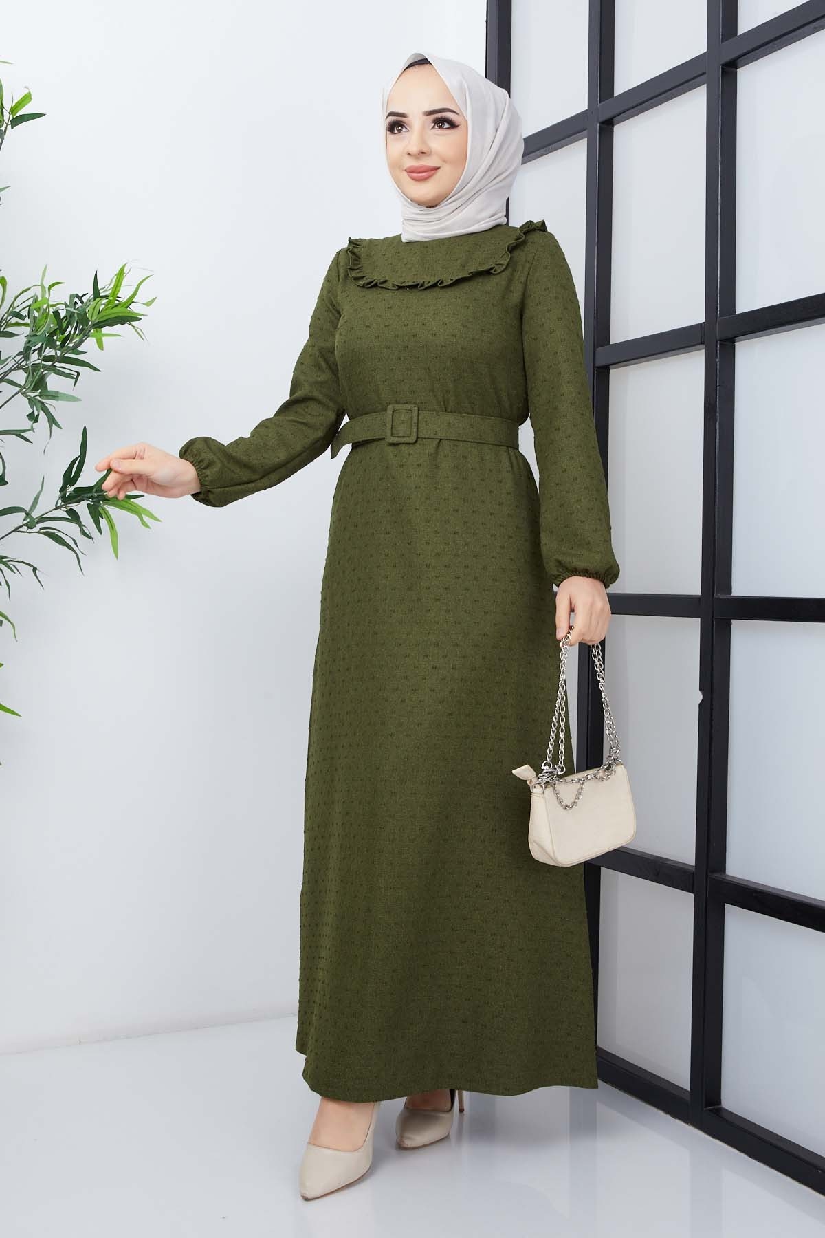 Kayra Kışlık Elbise - Haki
