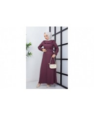 Kayra Kışlık Elbise - Mürdüm