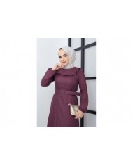 Kayra Kışlık Elbise - Mürdüm