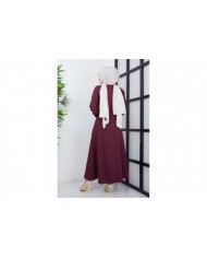 Prenses Atlas Elbise - Mürdüm