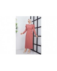 Derya Atlas Elbise - Gül Kurusu