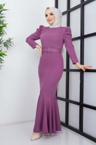 Balık Elbise - Koyu lila