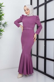Balık Elbise - Koyu lila