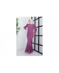 Balık Elbise - Koyu lila