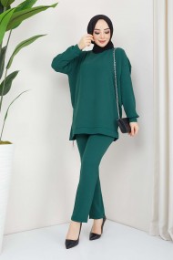 Hale Saçaklı Aerobin Takım - Yeşil