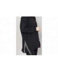 Hale Saçaklı Aerobin Takım - Siyah