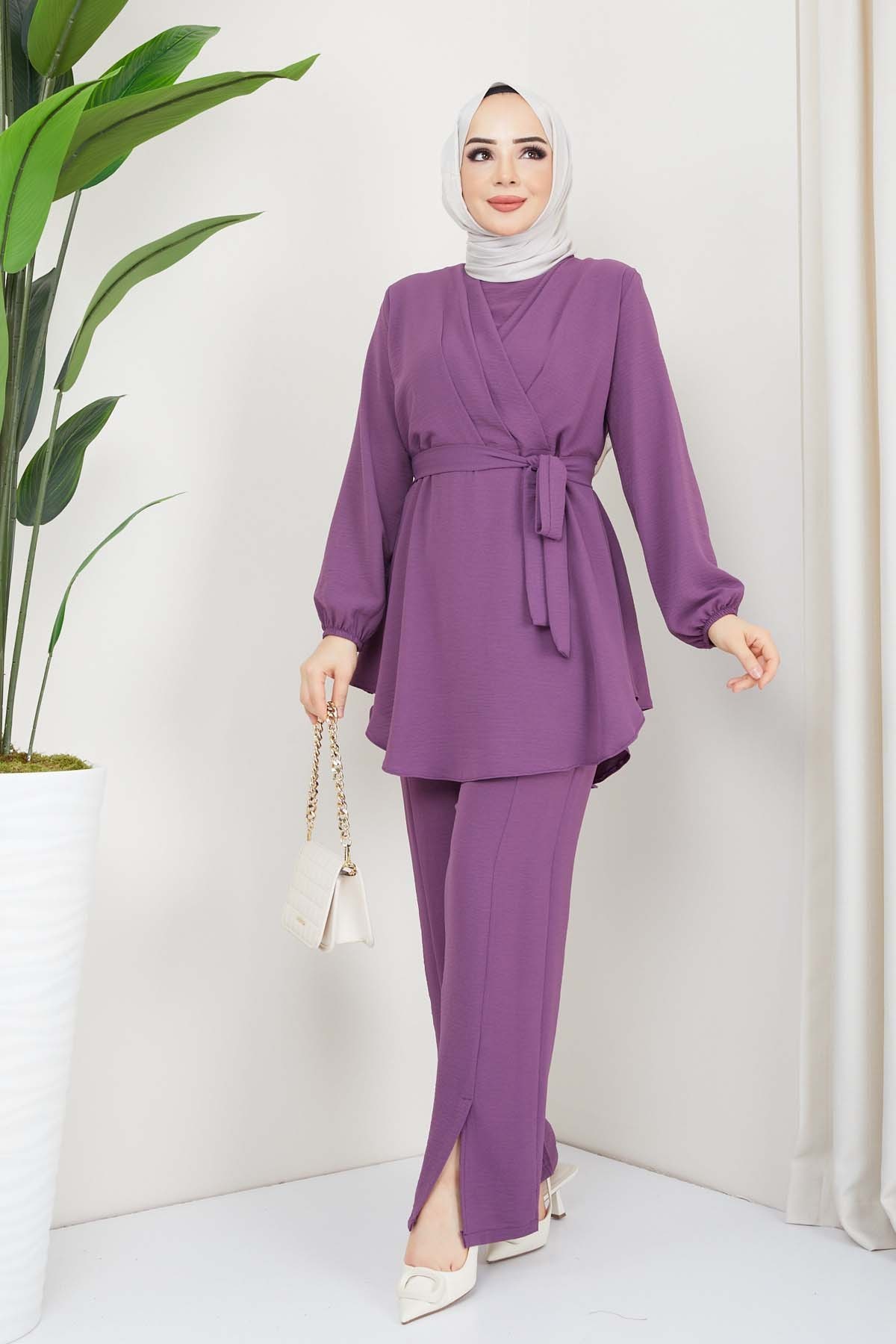 Kruvaze Takım - Lila