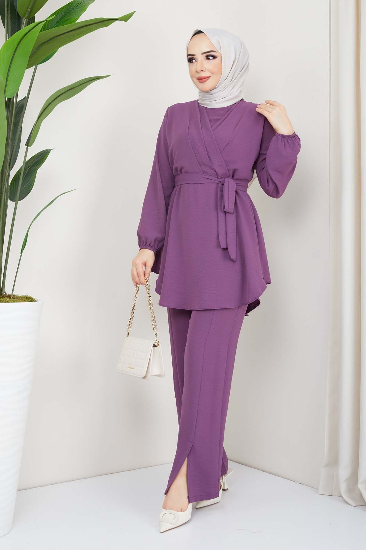 Kruvaze Takım - Lila