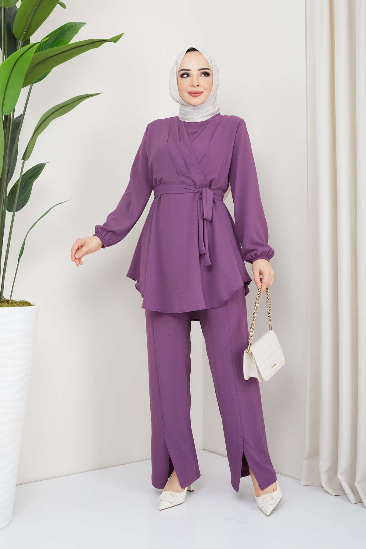 Kruvaze Takım - Lila