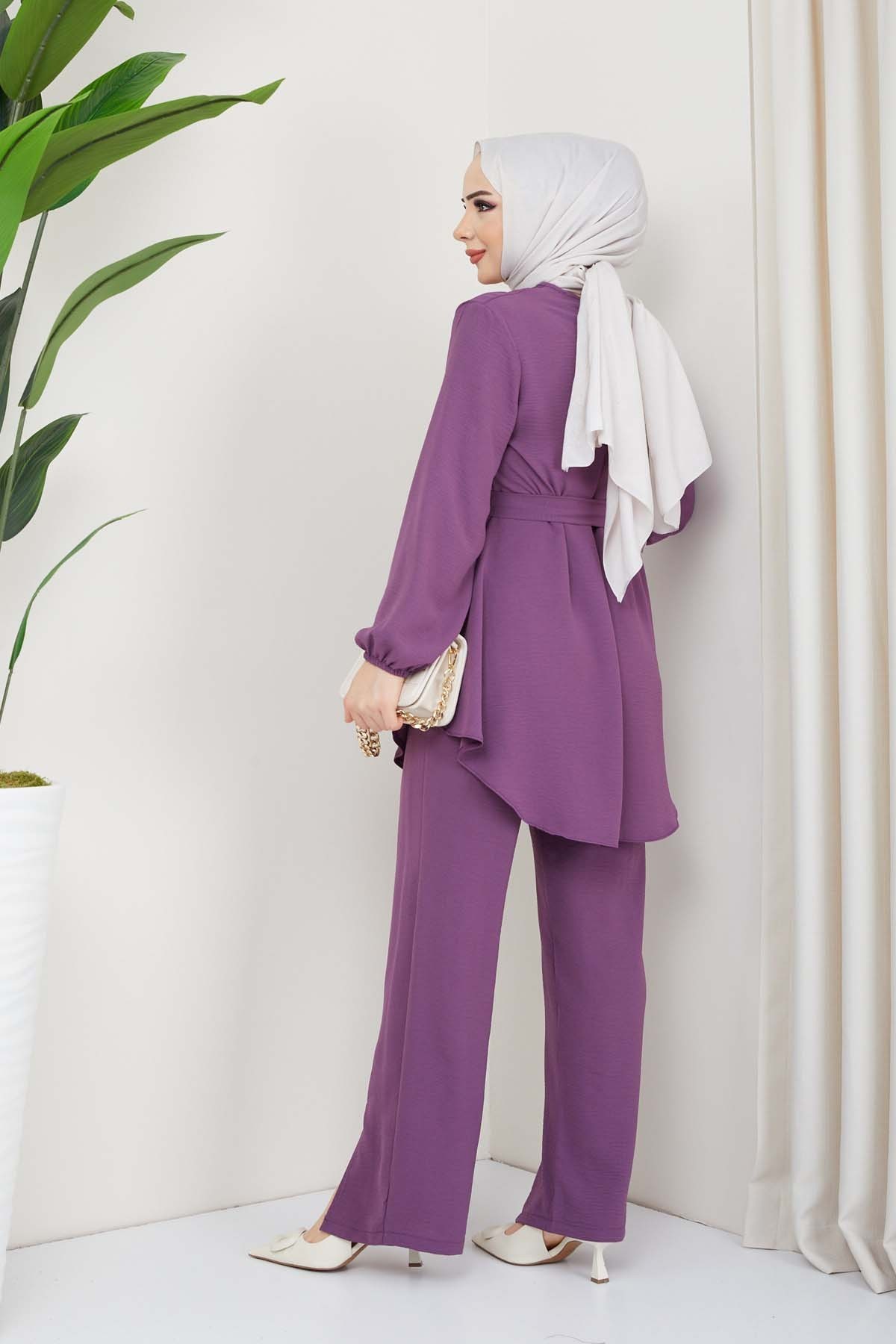 Kruvaze Takım - Lila