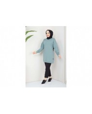 Aksesuarlı Tunik- Mint Yeşil