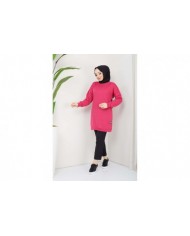 Aksesuarlı Tunik - Fuşya