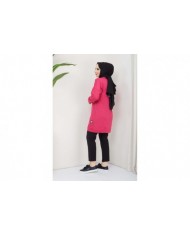 Aksesuarlı Tunik - Fuşya
