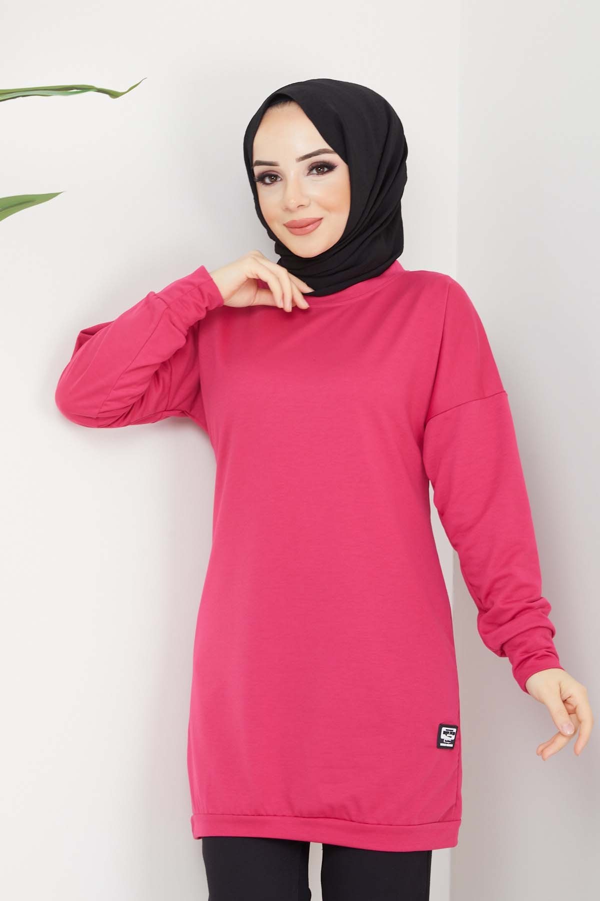 Aksesuarlı Tunik - Fuşya