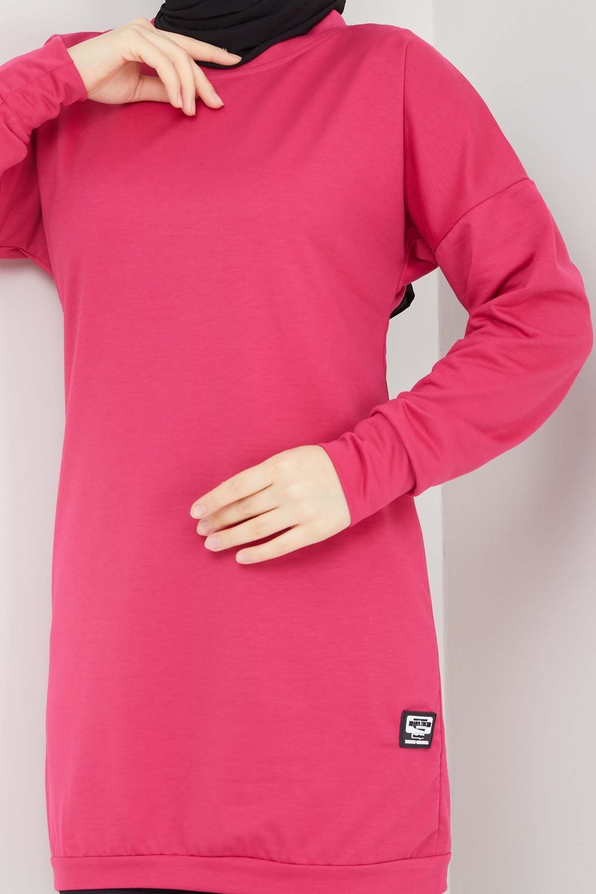 Aksesuarlı Tunik - Fuşya