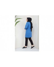 Aksesuarlı Tunik - Mavi