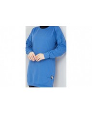 Aksesuarlı Tunik - Mavi