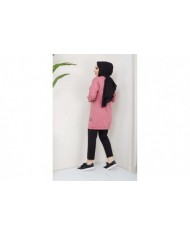 Aksesuarlı Tunik - Gül Kurusu