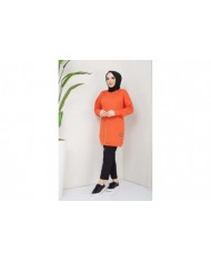 Aksesuarlı Tunik - Oranj