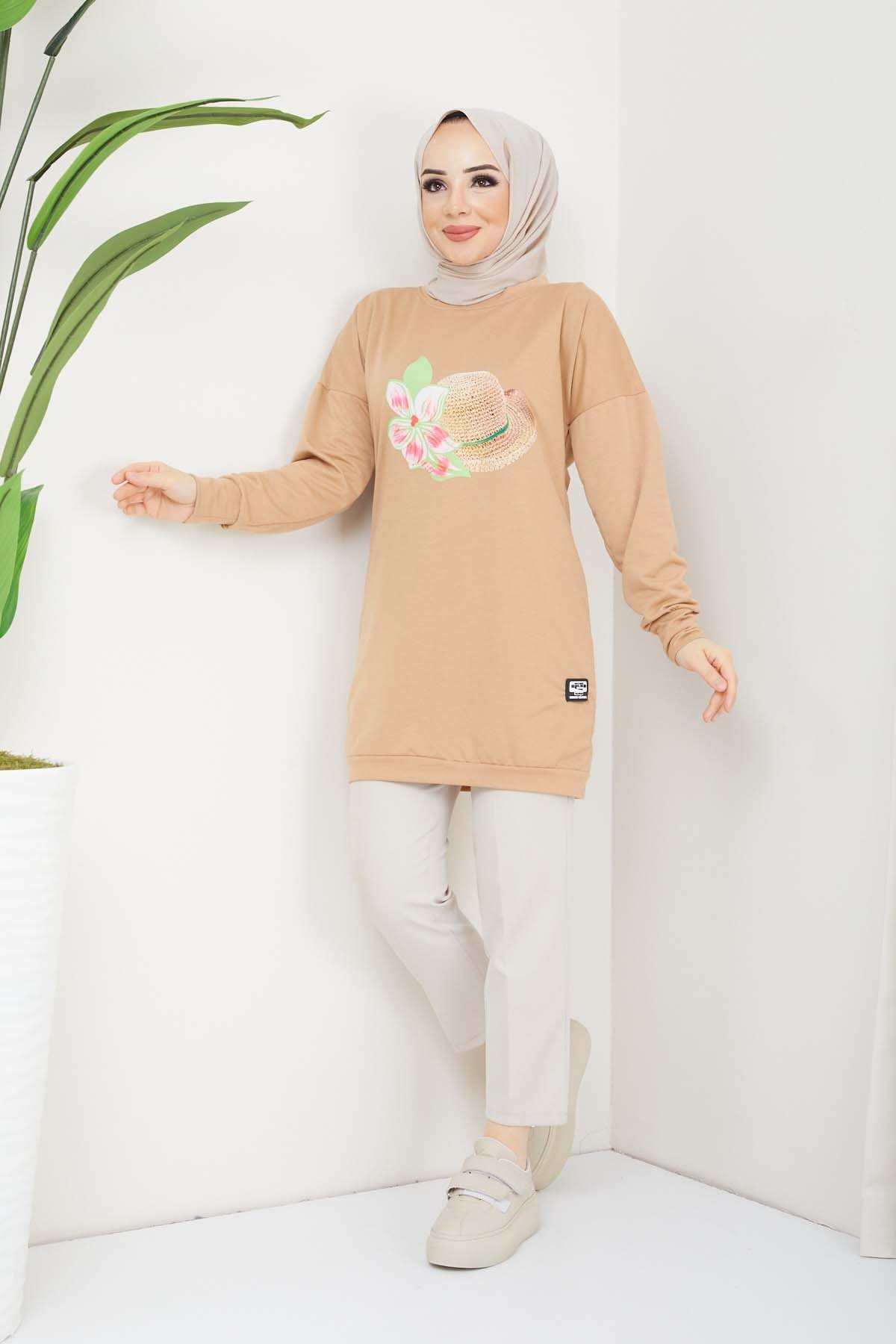 Nergis Tesettür Tünik - Camel