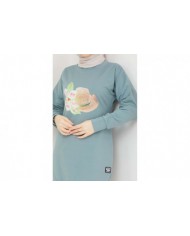 Nergis Tesettür Tünik - Mint Yeşil