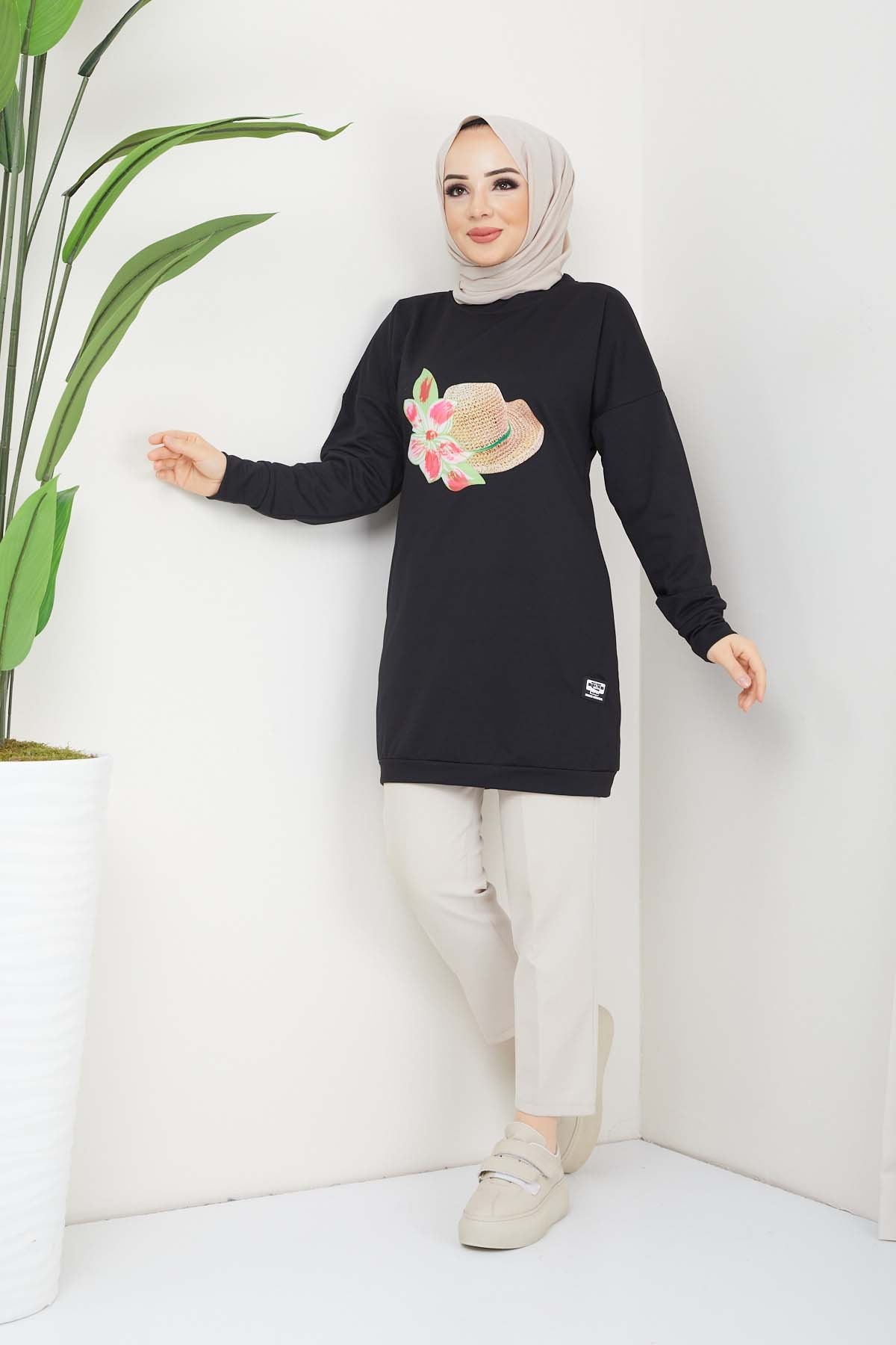 Nergis Tesettür Tünik - Siyah