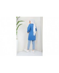 Menekşe Tesettür Tunik- Mavi