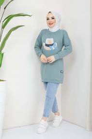 Menekşe Tesettür Tunik - Mint Yeşil