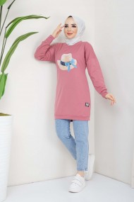 Menekşe Tesettür Tunik - Gül Kurusu