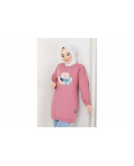 Menekşe Tesettür Tunik - Gül Kurusu