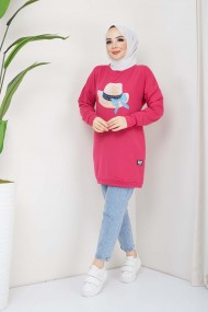 Menekşe Tesettür Tunik- Fuşya