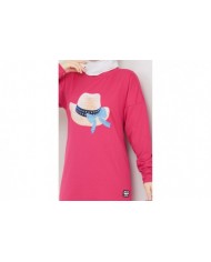 Menekşe Tesettür Tunik- Fuşya