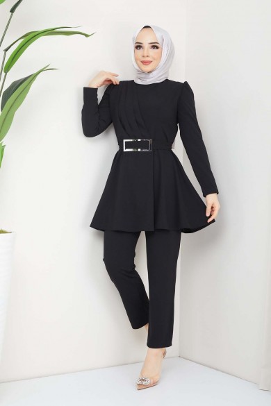 Aycan Tesettür Takım - Siyah