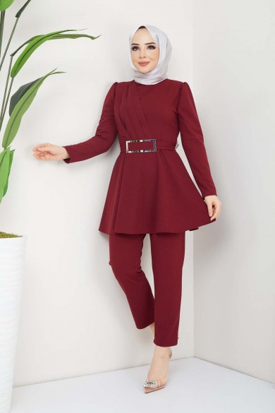 Aycan Tesettür Takım - Bordo