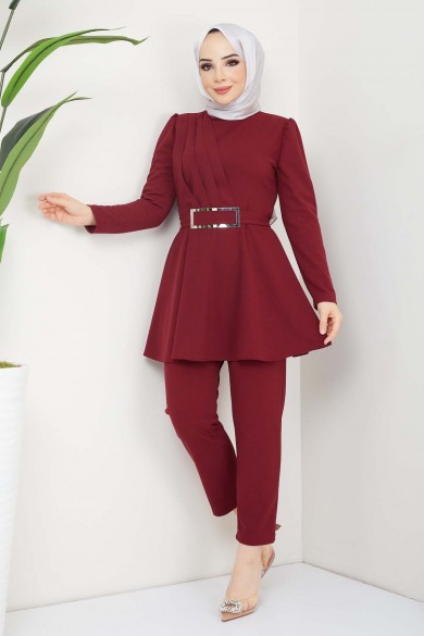 Aycan Tesettür Takım - Bordo