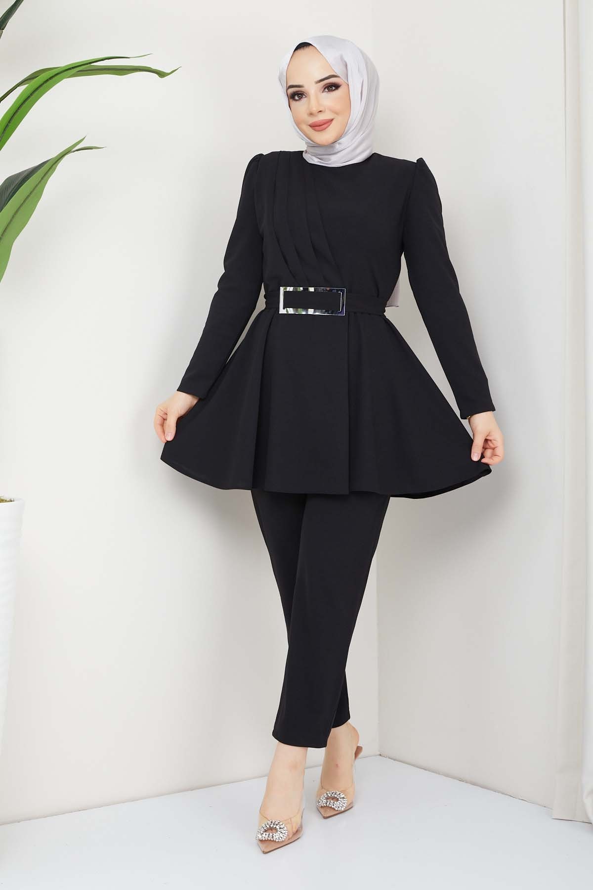 Aycan Tesettür Takım - Siyah