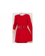 Aycan Tesettür Takım - Kırmızı