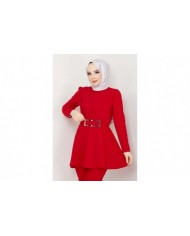 Aycan Tesettür Takım - Kırmızı