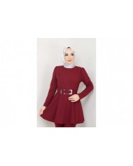 Aycan Tesettür Takım - Bordo
