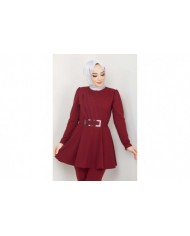 Aycan Tesettür Takım - Bordo