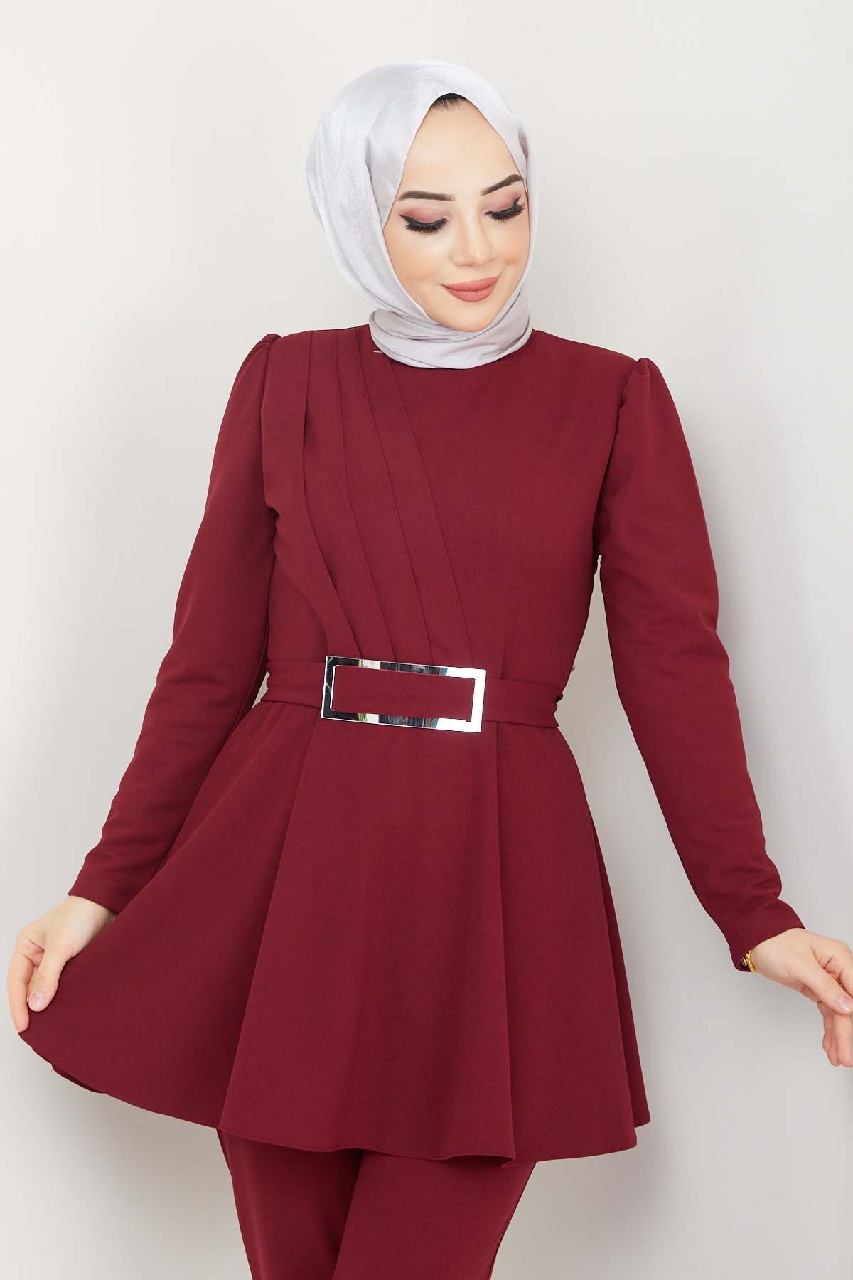 Aycan Tesettür Takım - Bordo