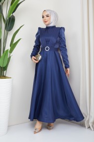 Alisa Tesettür Abiye -Lacivert
