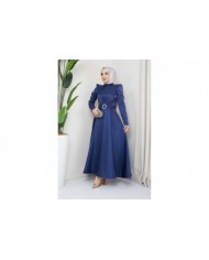 Alisa Tesettür Abiye -Lacivert