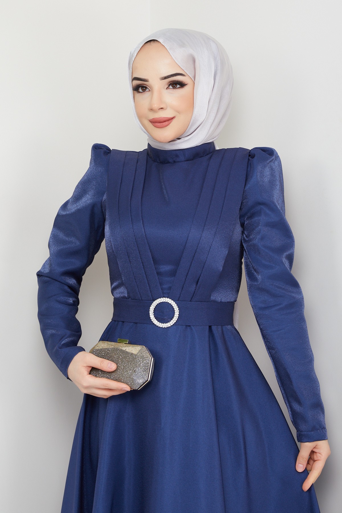 Alisa Tesettür Abiye -Lacivert